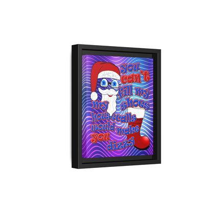 santa's shoes - framed canvas art (purple wave)