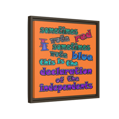 declaration of the independents - framed canvas art (crusta)