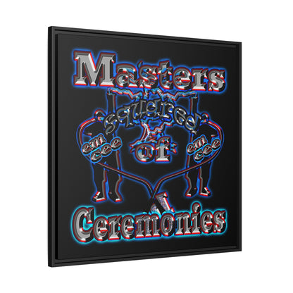 em cee squared - framed canvas art (black)