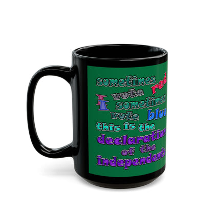 declaration of the independents - Black Mug (dark green)