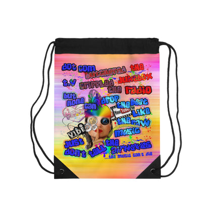 drop the beat - Drawstring Bag (color blur)