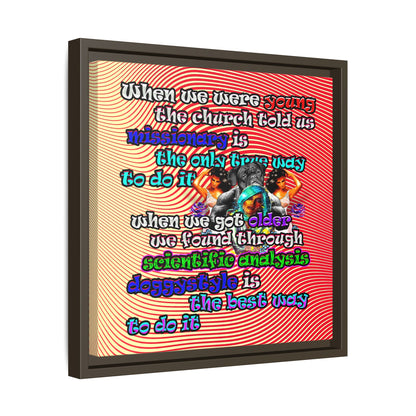 doggystyle - framed canvas art (yellow-orange wave)