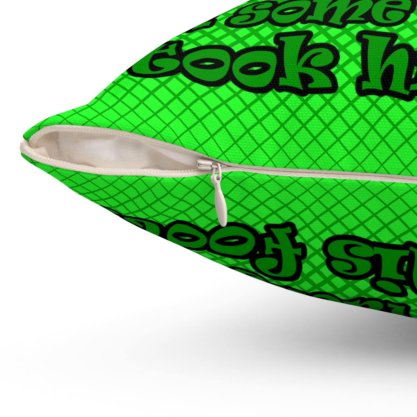 turtle race - Spun Polyester Square Pillow - (logo green)