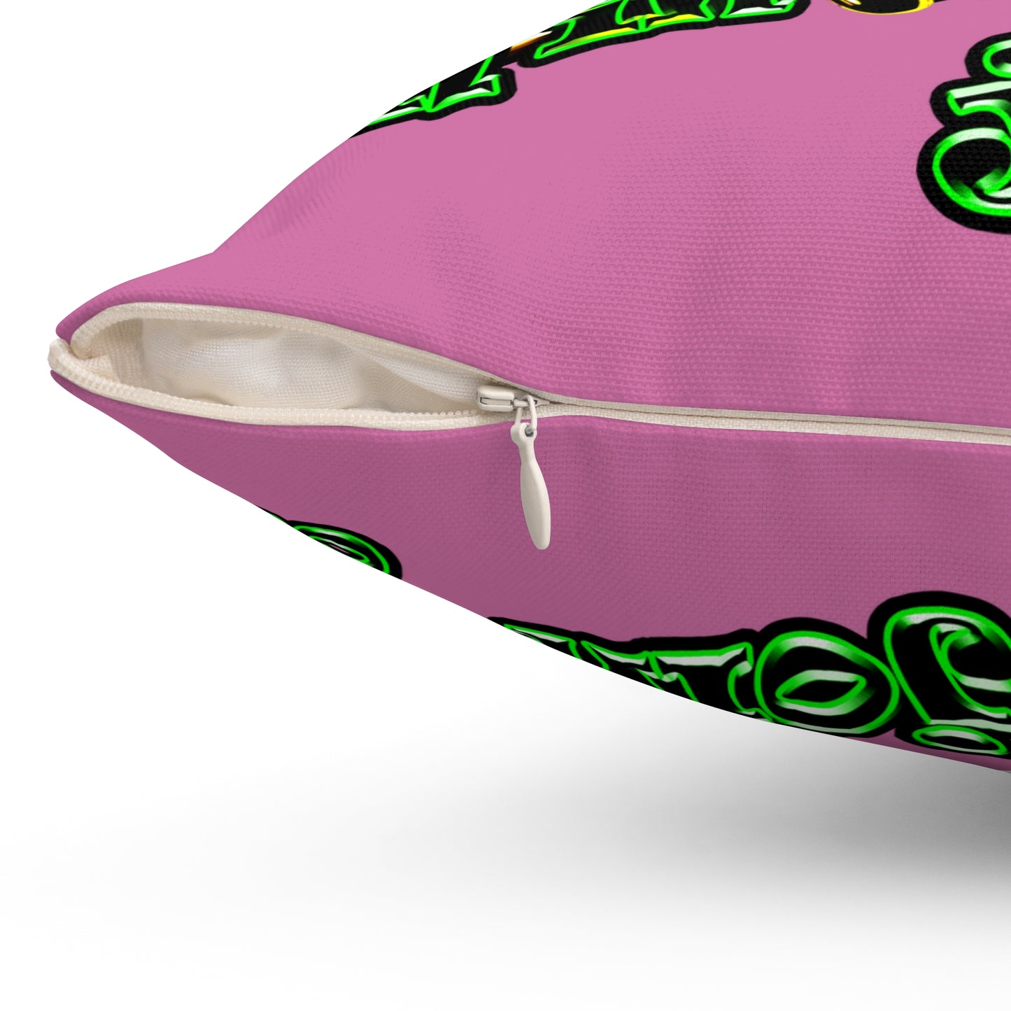 og - Spun Polyester Square Pillow - (light pink)
