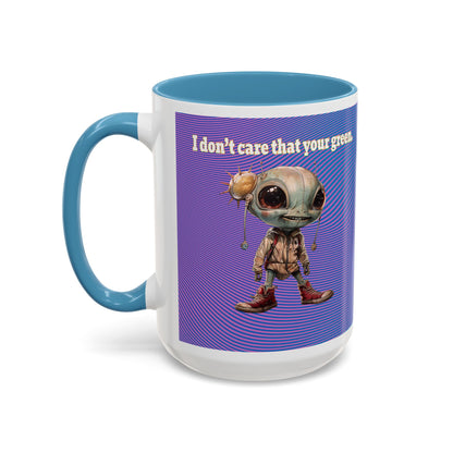 I don't care that your grey - Accent Mug (light blue-purple wave)