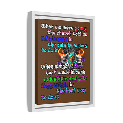 doggystyle - framed canvas art (brown)