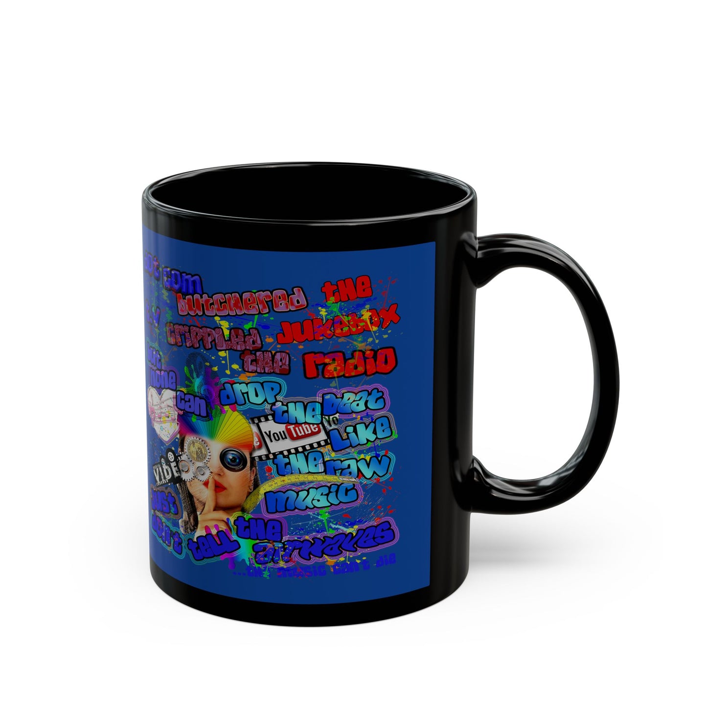 drop the beat - Black Mug (dark blue)