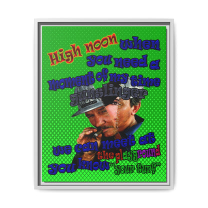 high noon - framed canvas art (logo green)
