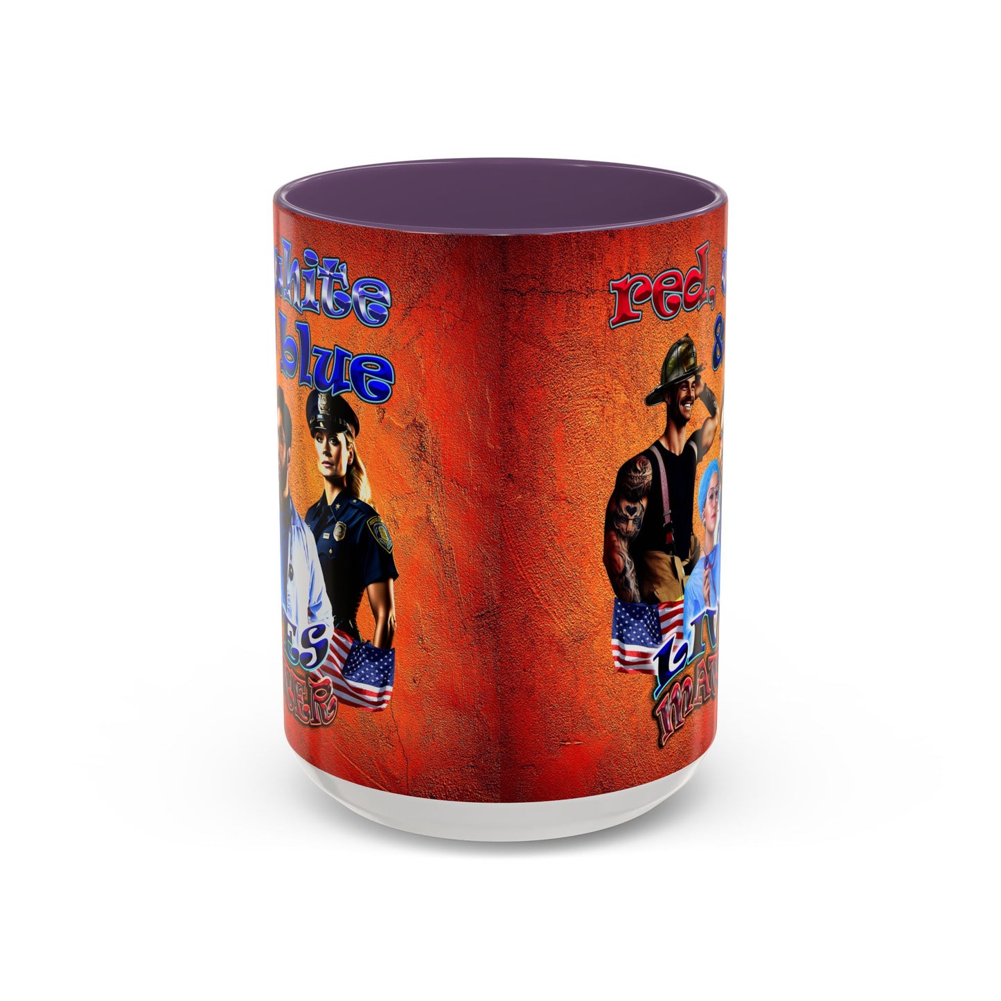 rw&b lives matter - Accent Mug (burnt orange)