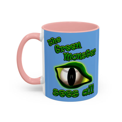 green monster - Accent Mug (light blue)