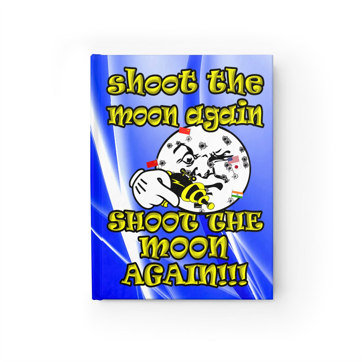 shoot the moon again - journal-blank (blue-white wave)