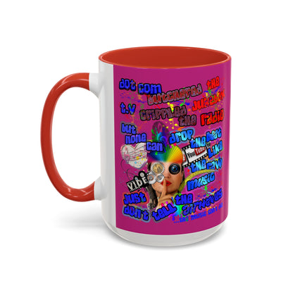 drop the beat - Accent Mug (pink)