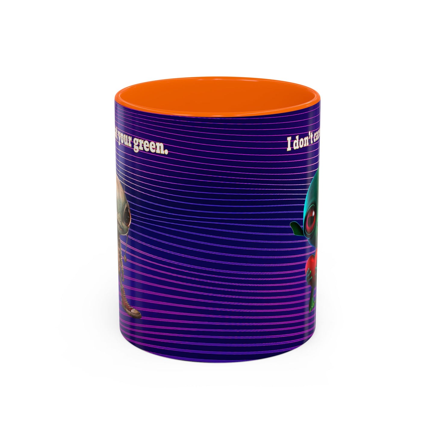 I don't care that your grey - Accent Mug (purple wave)