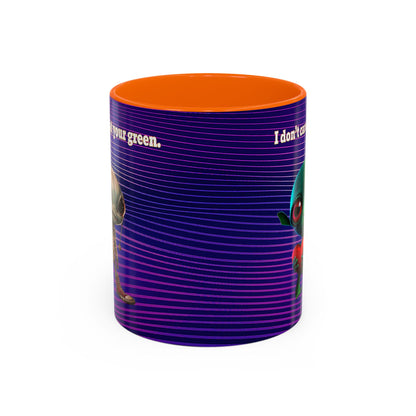 I don't care that your grey - Accent Mug (purple wave)