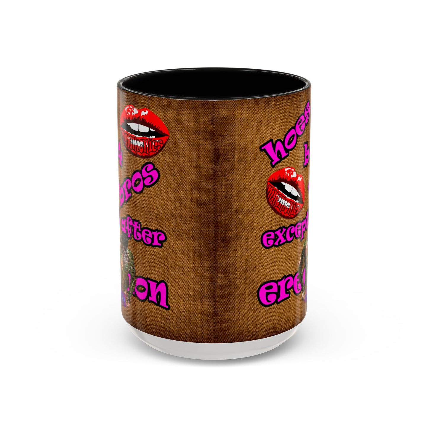 hoes b4 bros - Accent Mug (brown papyrus)