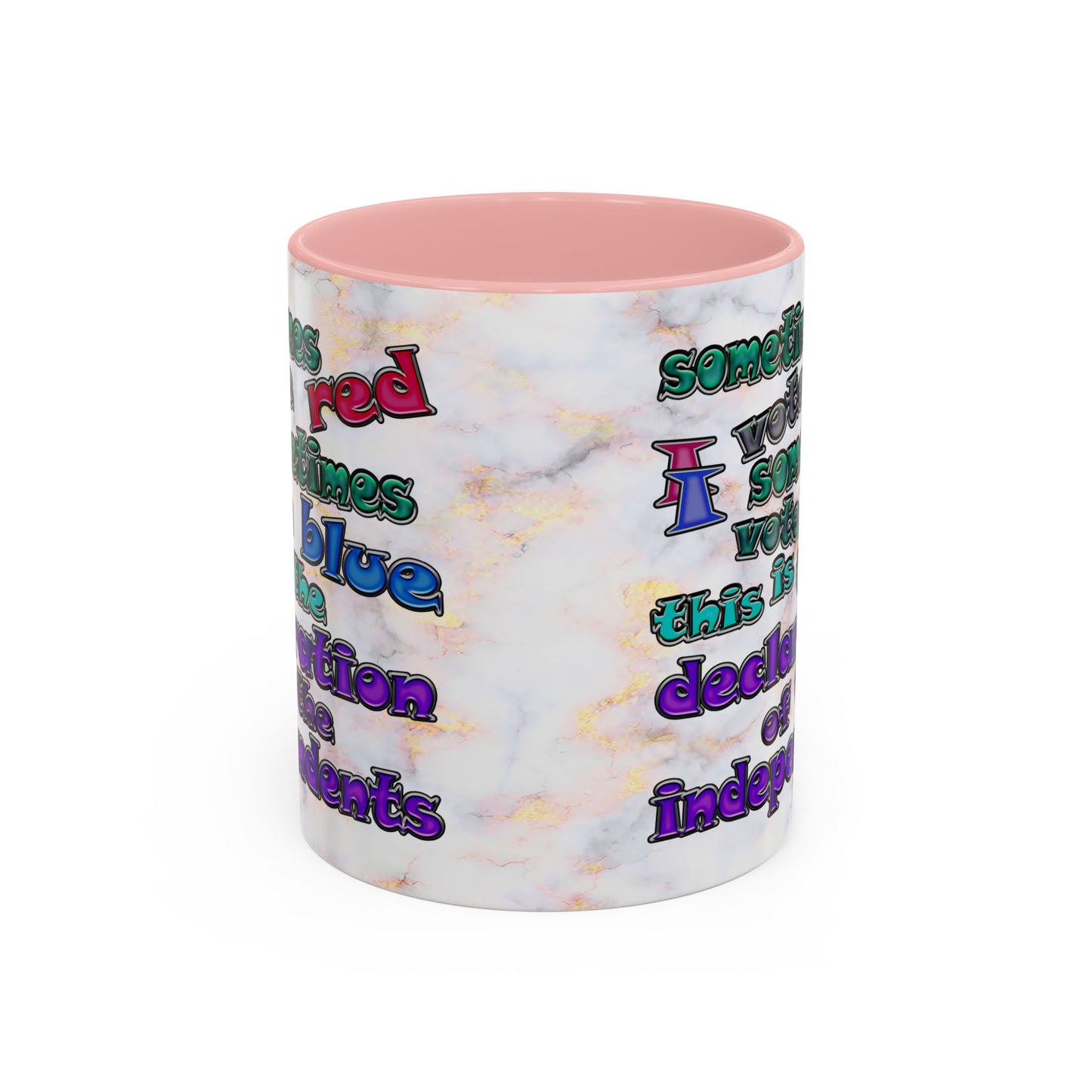 declaration of the independents - Accent Mug (white marble)
