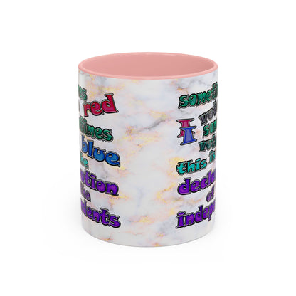 declaration of the independents - Accent Mug (white marble)