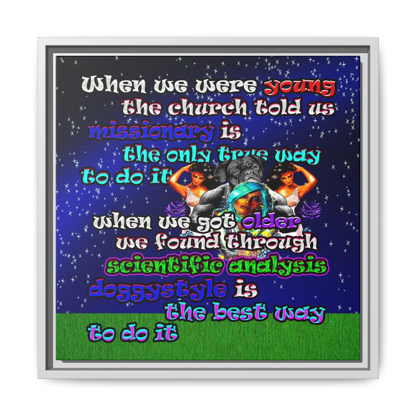 doggystyle - framed canvas art ('snoops' background)