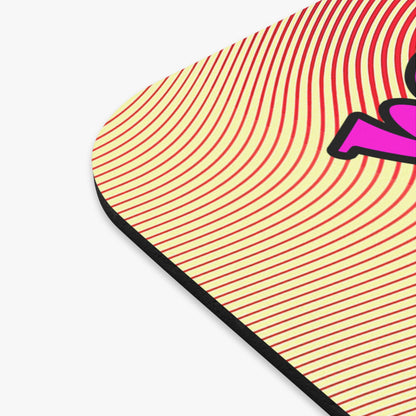 hoes b4 bros - Mouse Pad (Rectangle) (yellow-orange wave)
