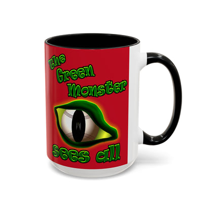 green monster - Accent Mug (dark red)