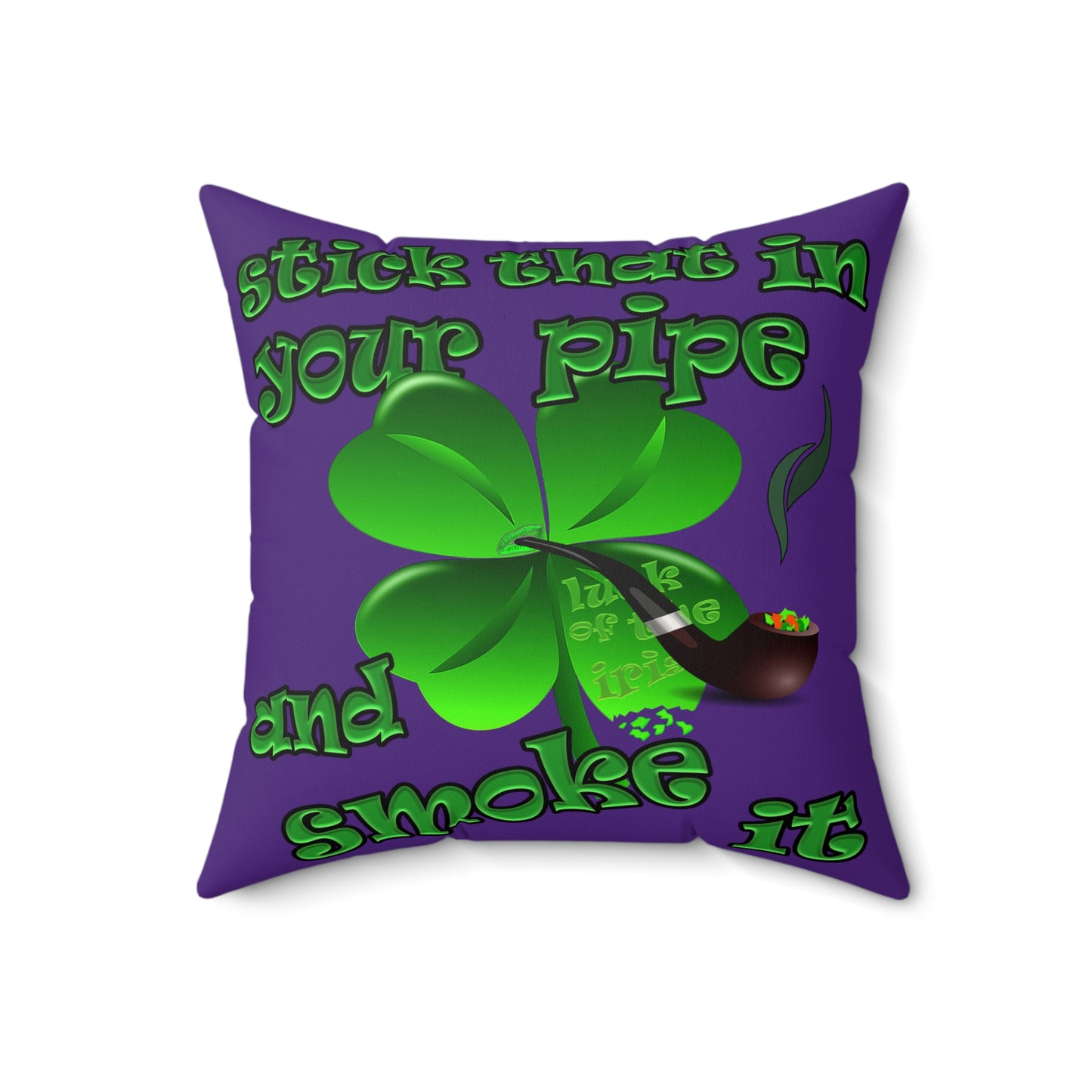 celtics logo - Faux Suede Square Pillow - (purple)