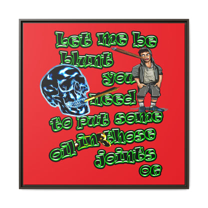 og - framed canvas art (red)