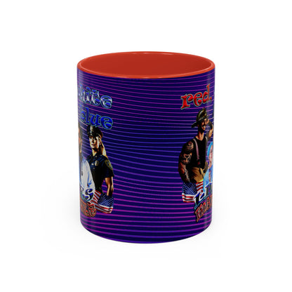 rw&b lives matter - Accent Mug (purple wave)