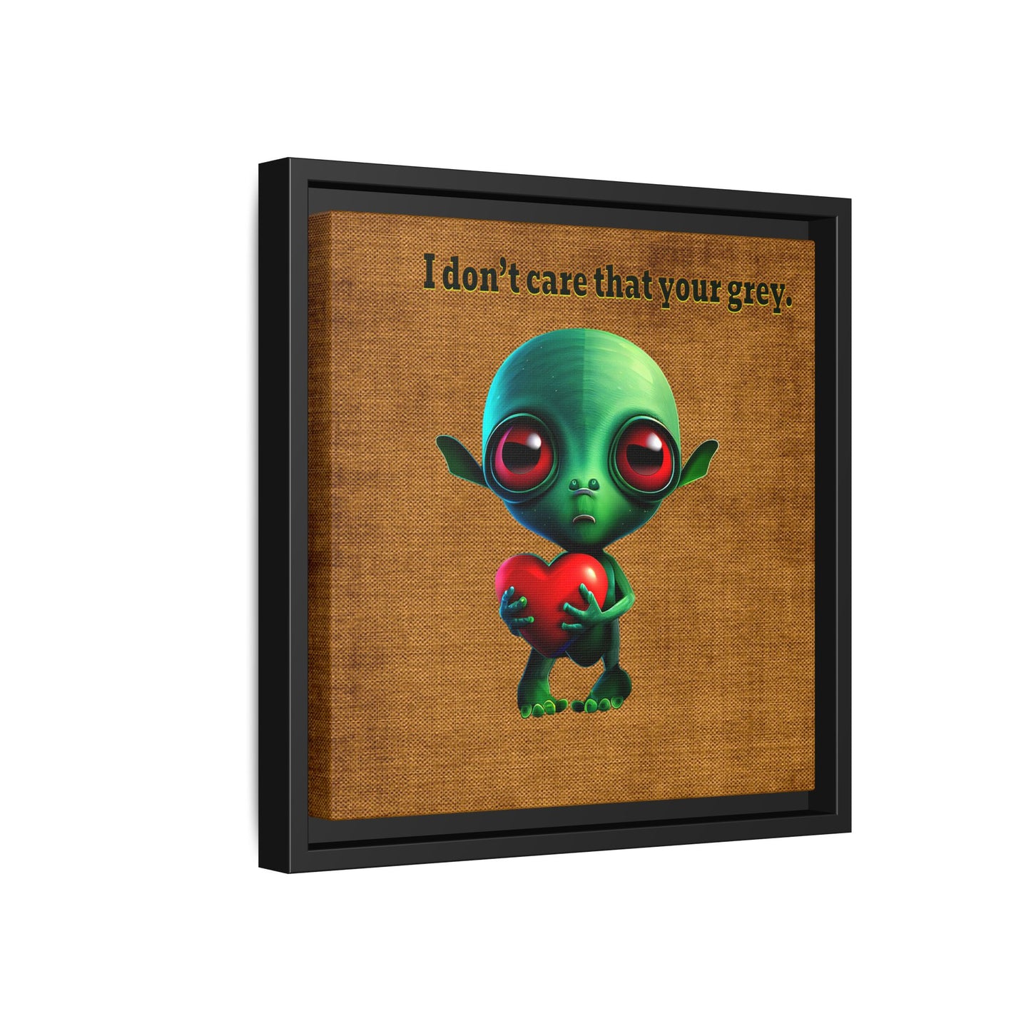I don't care that your grey - framed canvas art (brown papyrus)