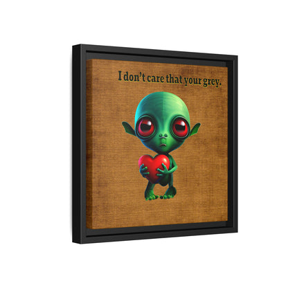 I don't care that your grey - framed canvas art (brown papyrus)