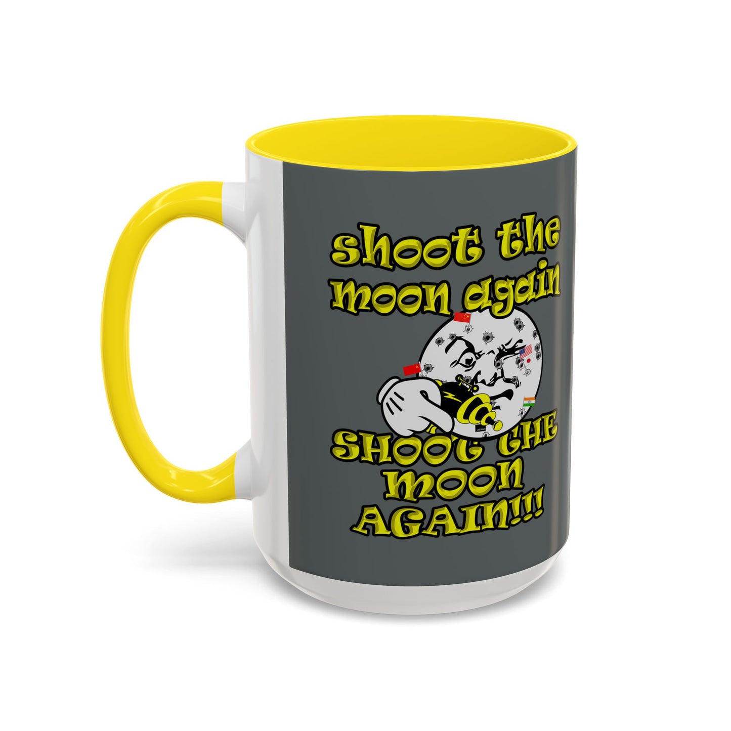 shoot the moon again - Accent Mug (dark grey)