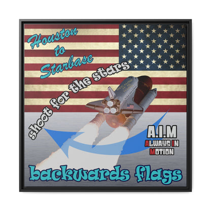 shoot for the stars - framed canvas art (brushed nickel)