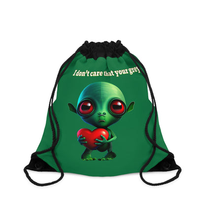 I don't care that your grey - Drawstring Bag (dark green)
