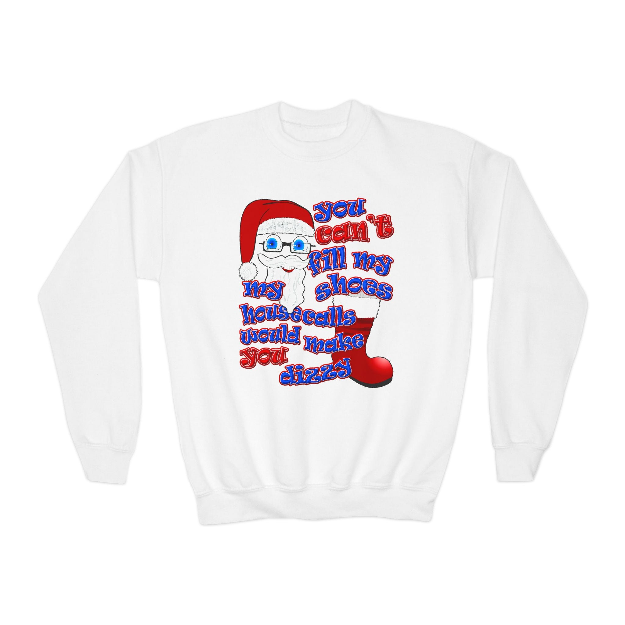 santa's shoes - Youth Crewneck Sweatshirt