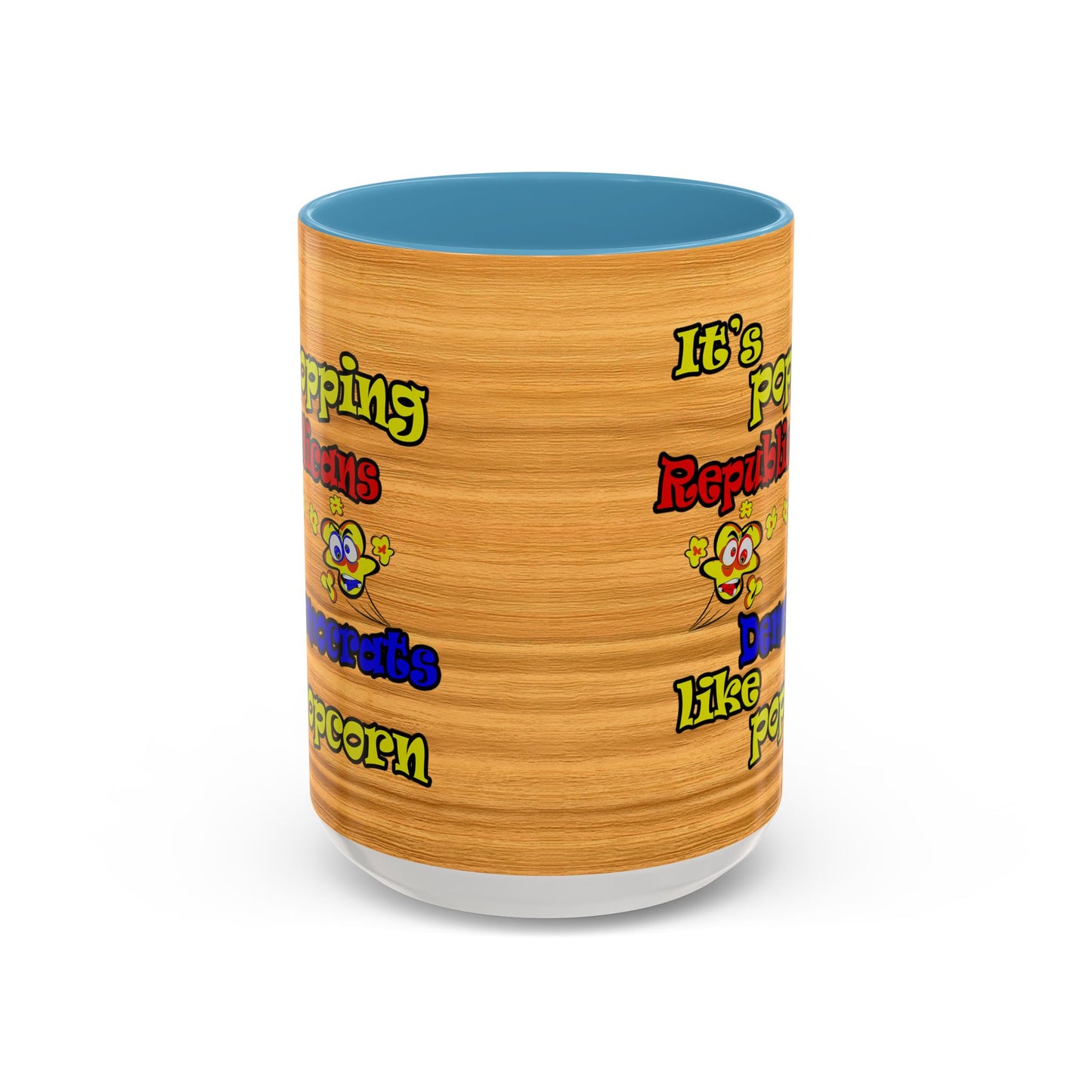 popping like popcorn - Accent Mug (butterscotch wood finish)