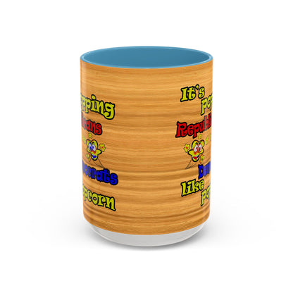 popping like popcorn - Accent Mug (butterscotch wood finish)
