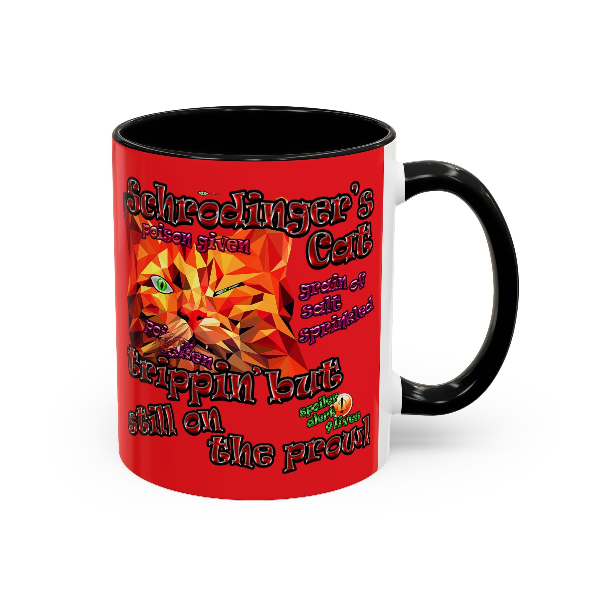 schrodinger's cat - Accent Mug (red)