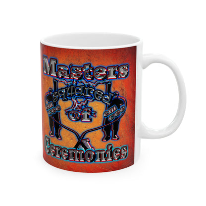 em cee squared - White Mug (burnt orange)