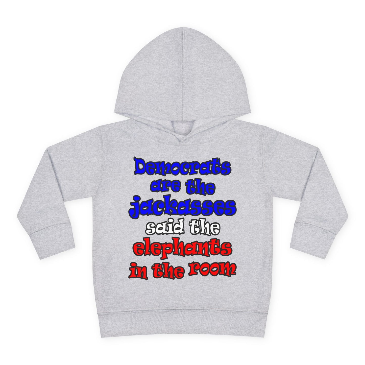 donkeys and elephants - Toddler Pullover Fleece Hoodie