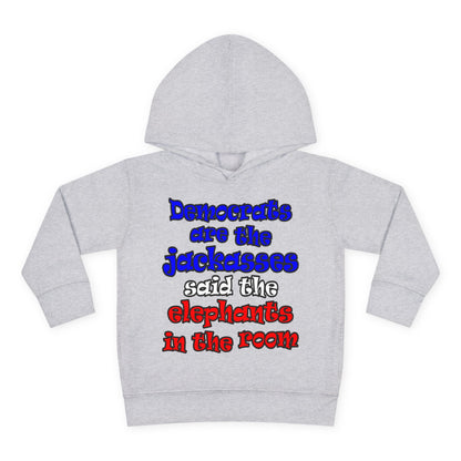 donkeys and elephants - Toddler Pullover Fleece Hoodie