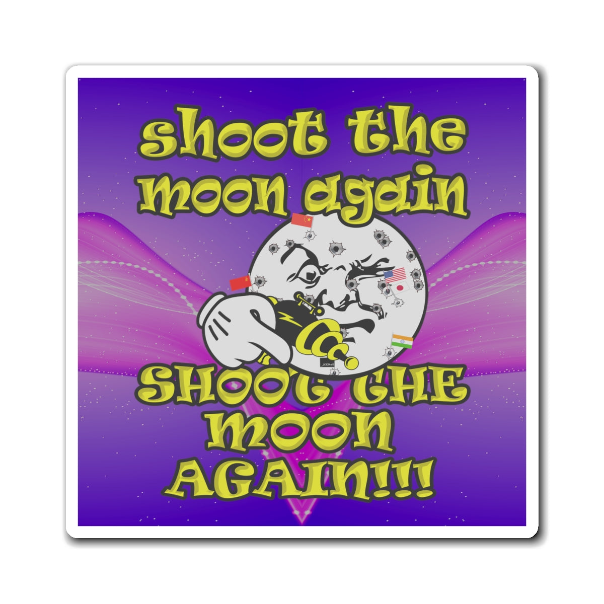 shoot the moon again - Magnets - (purple-pink wave)