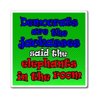 donkeys and elephants - Magnets - (logo green)