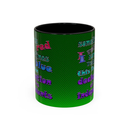 declaration of the independents - Accent Mug (logo green)