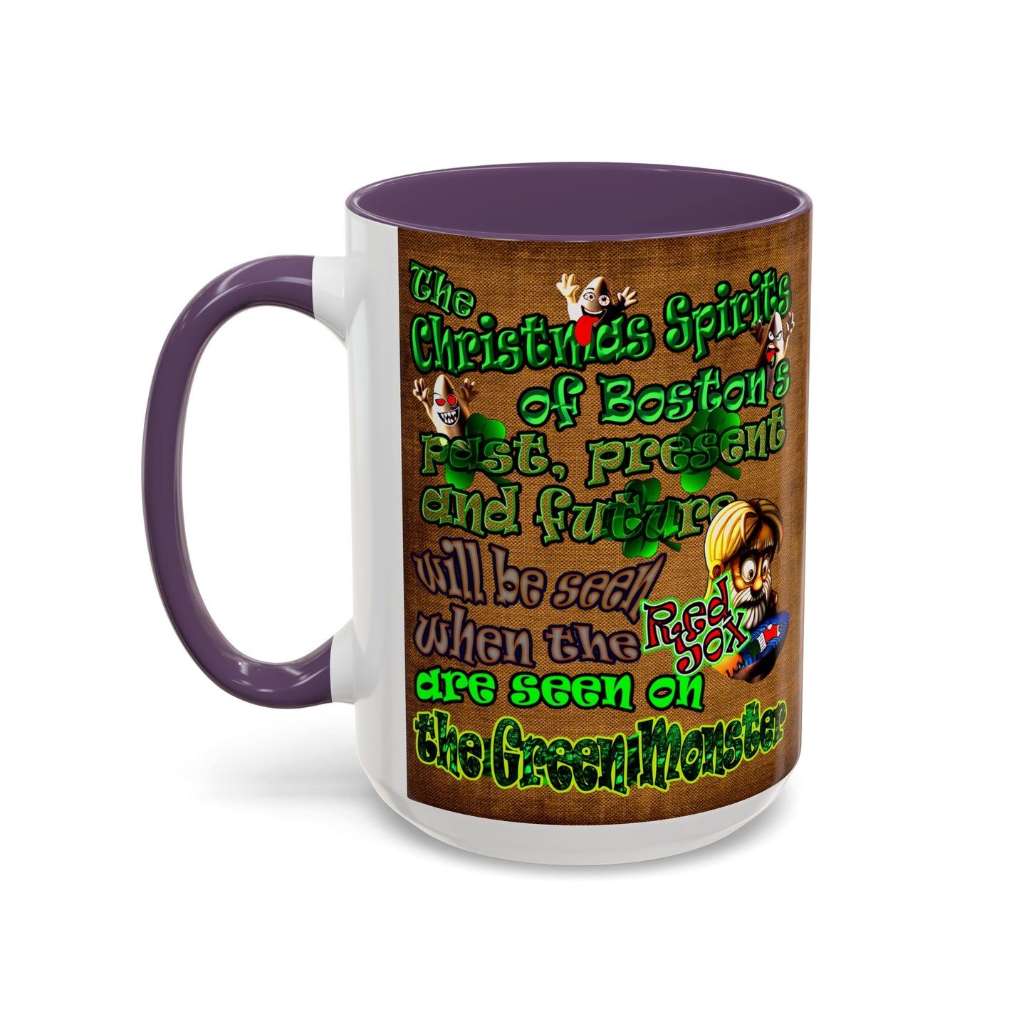 christmas spirits of boston - Accent Mug (brown papyrus)