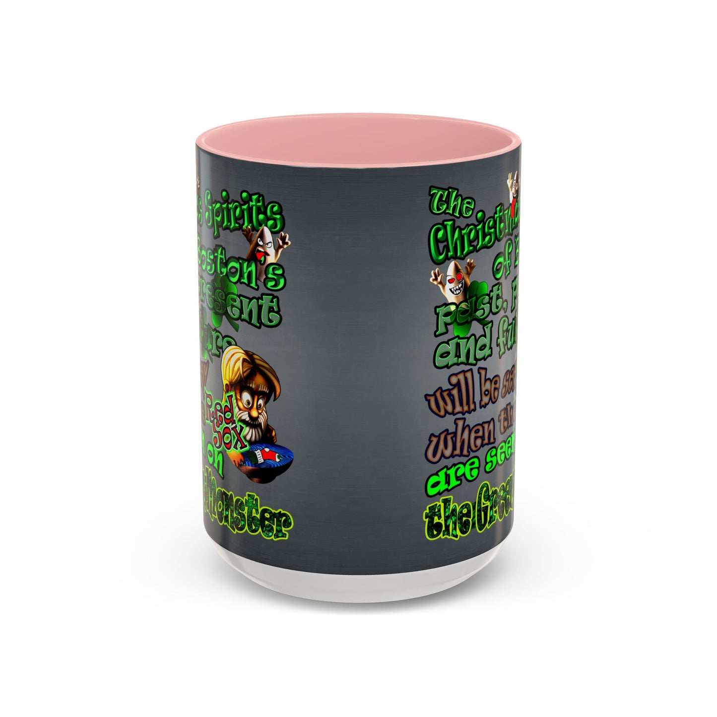christmas spirits of boston - Accent Mug (grey-light grey)