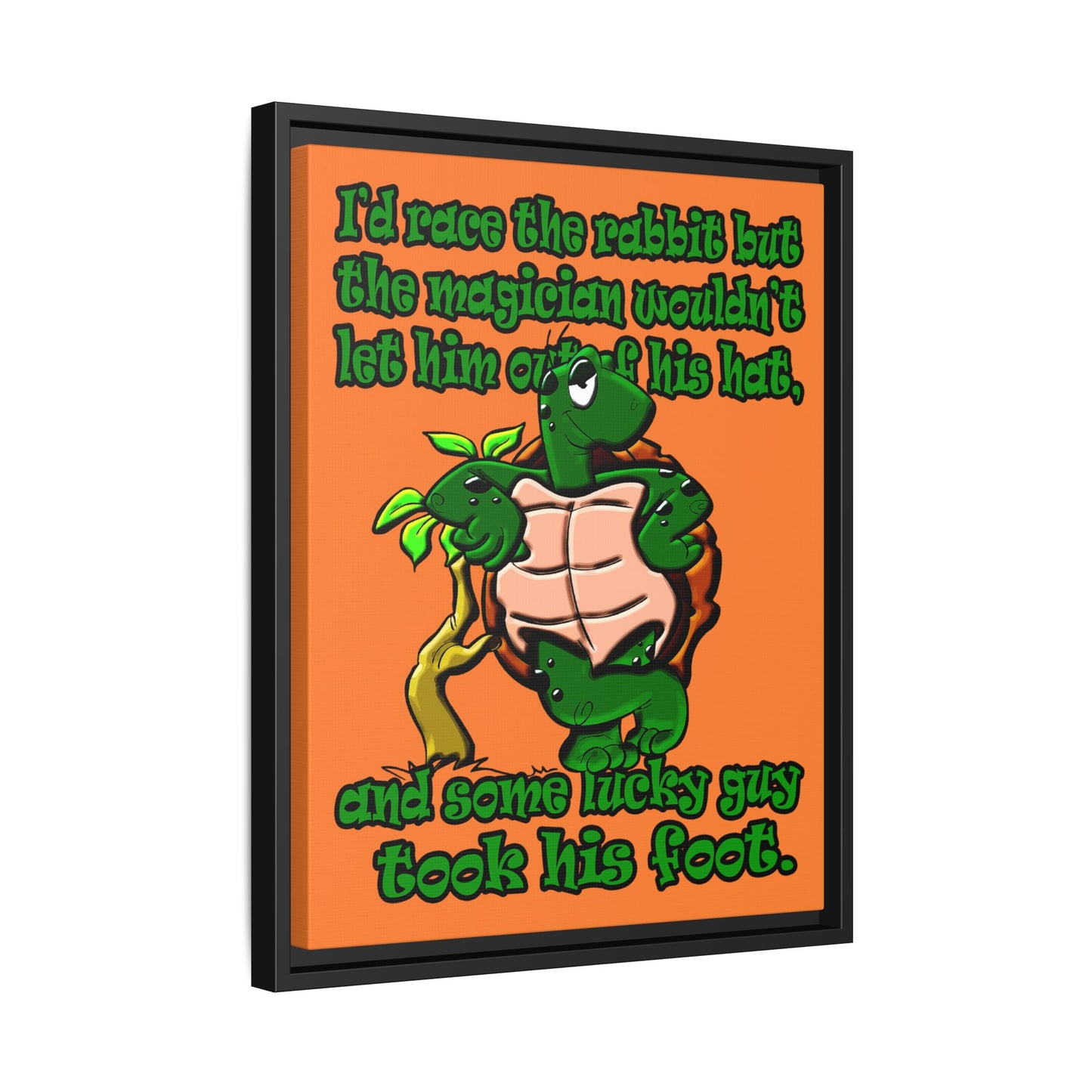 turtle race - framed canvas art (crusta)