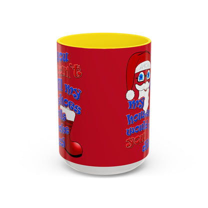 santa's shoes - Accent Mug (dark red)