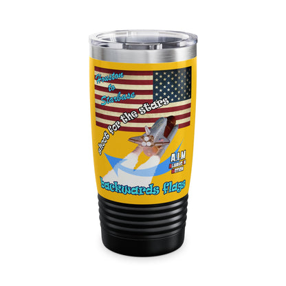 shoot for the stars - Ringneck Tumbler, 20oz (yellow)