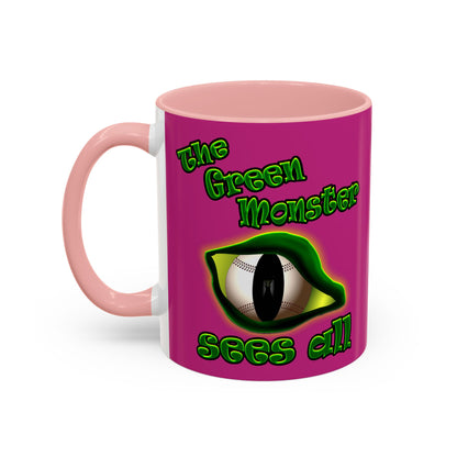 green monster - Accent Mug (pink)