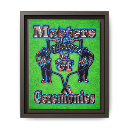 em cee squared - framed canvas art (green turf)