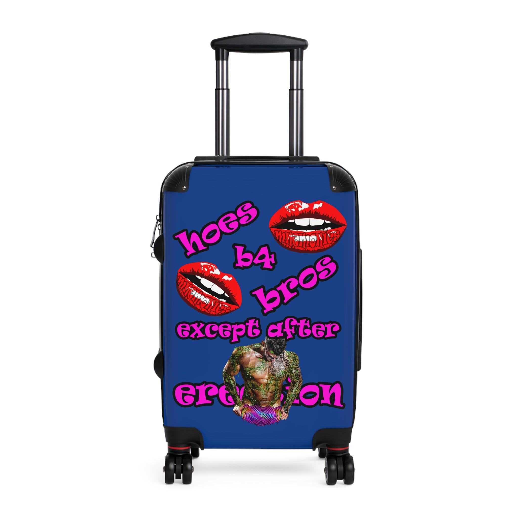 hoes b4 bros - Suitcase (dark blue)
